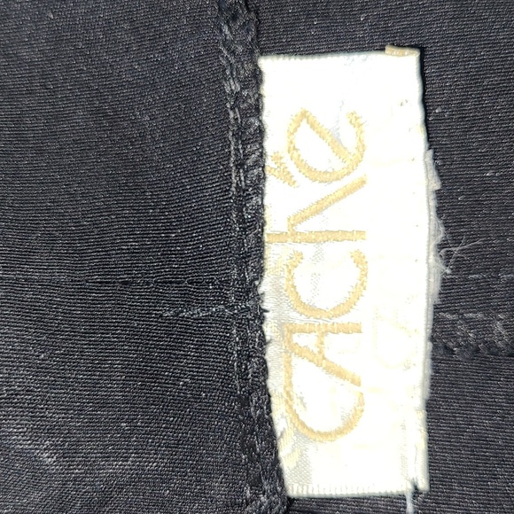 Cache Designer High waisted straight Black Pants size 26 - Picture 4 of 4